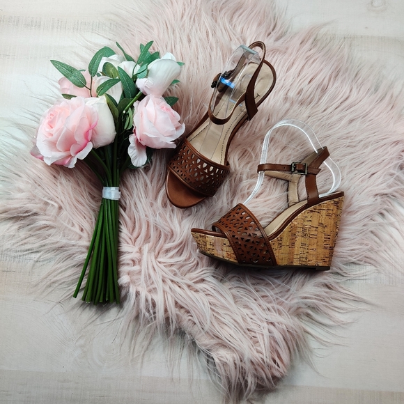 BCBGeneration Shoes - BCBG generation cork wedge lattice sandles